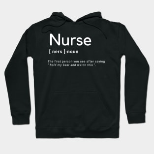 Nurse Definition Funny Nurse Drinking Joke Hoodie